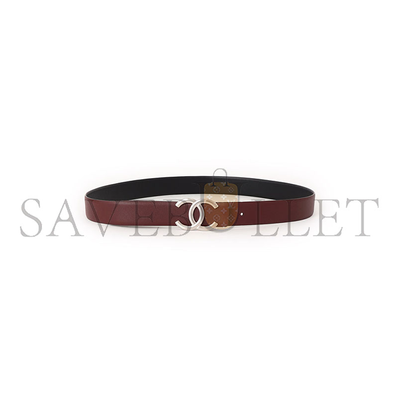 CHANEL REVERSIBLE CALFSKIN 'CC' BELT 